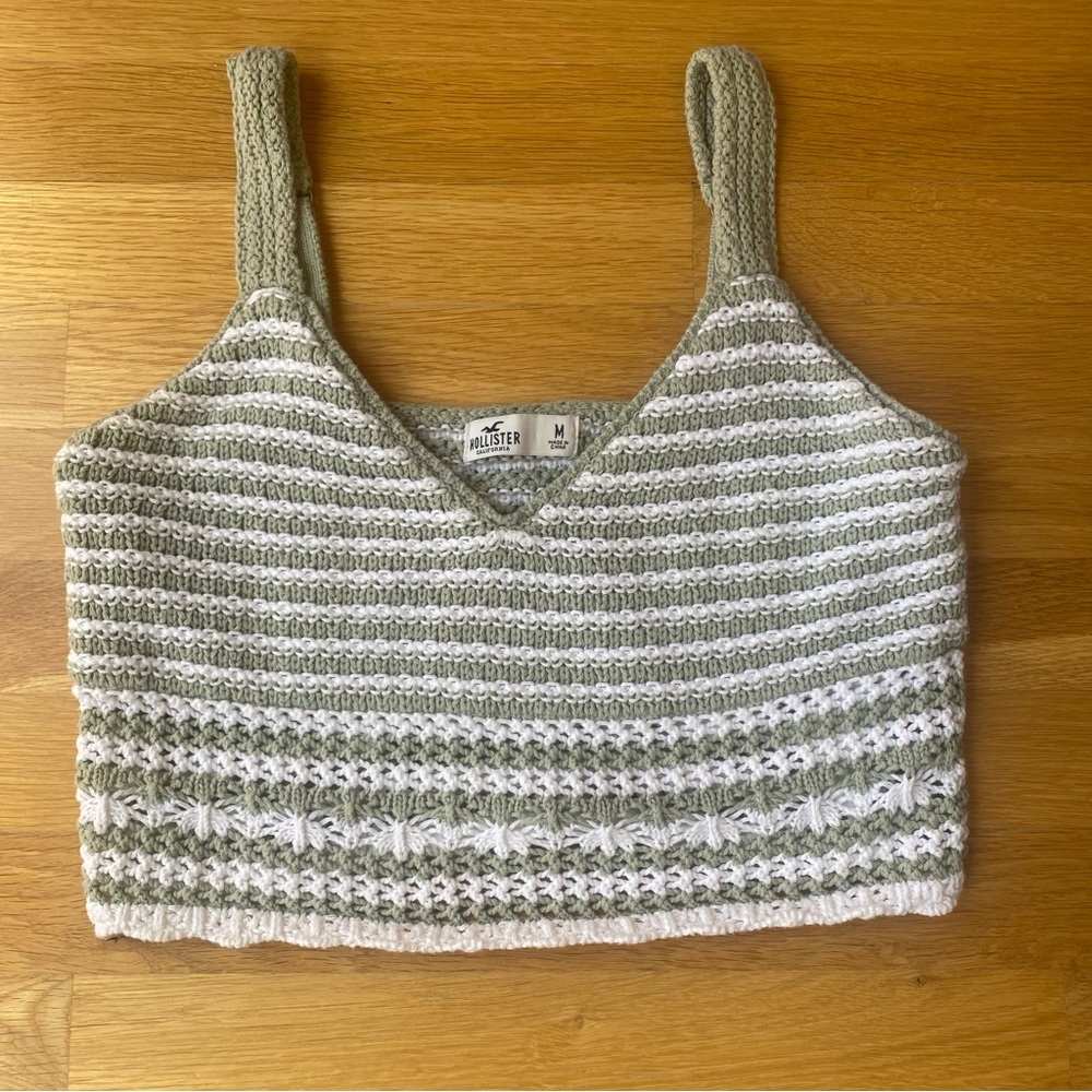 Hollister V-Neck Crochet Bralette Tank Top Women's size M